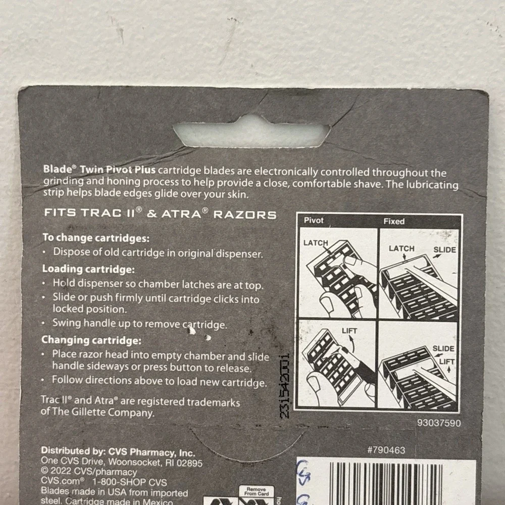 10 Twin Pivot Plus Razor Cartridges Fits Trac II Atra NEW Sealed.